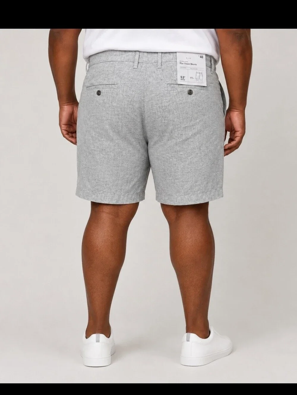 Goodfellow Linen Shorts Mens Gray Cotton Flat Front Every Wear Short Size 54